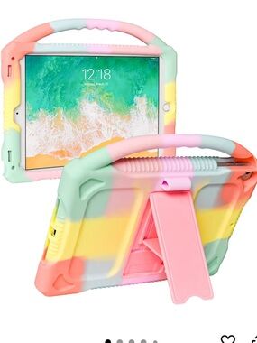 Kids iPad Case with Handle & Stand - Pastel Fits iPad Air/Air2 & 5th/6th Gen